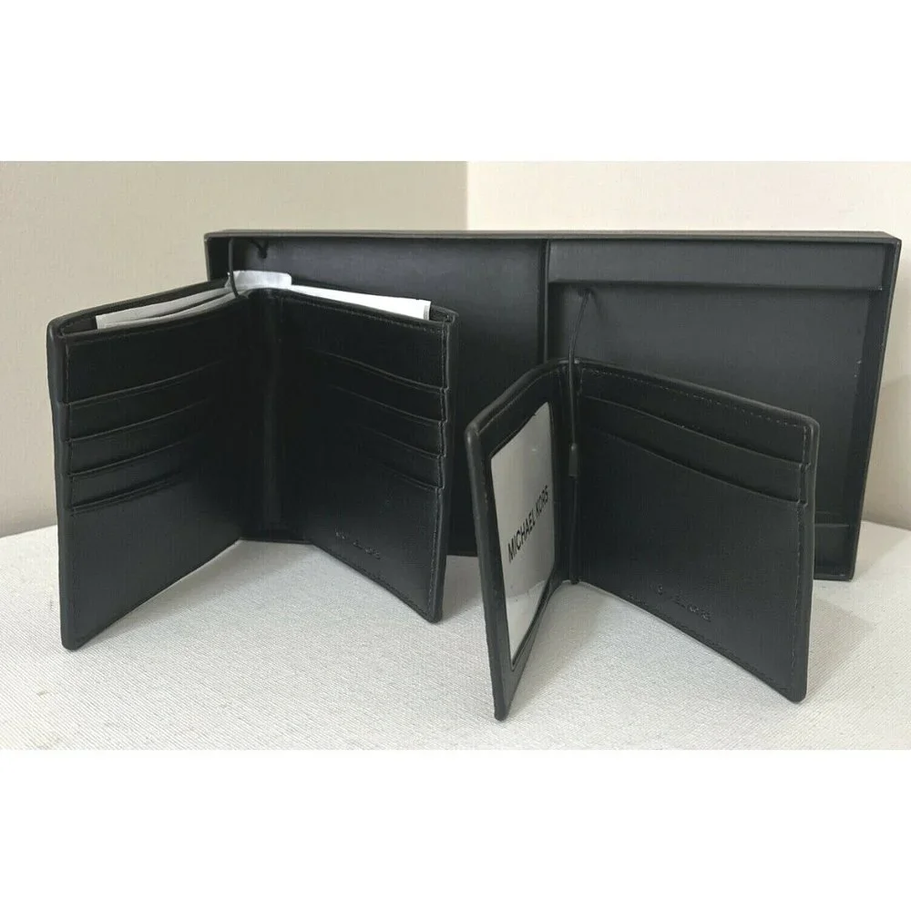 Michael Kors 3-in-1 Wallet Set Black Multi with Gift Box